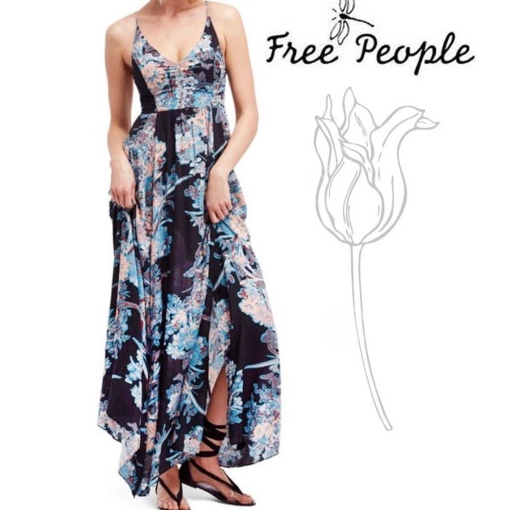 Free People through the Vine split maxi dress ✨